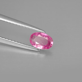 Saphir rose naturelle coupe ovale, 0,51 ct, VVS-VS