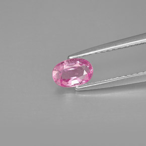Saphir rose naturelle coupe ovale, 0,47 ct, VVS-VS