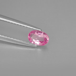 Saphir rose naturelle coupe ovale, 0,47 ct, VVS-VS