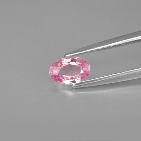 Saphir rose naturelle coupe ovale, 0,60 ct, VVS