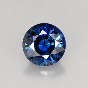 Saphir bleue naturelle coupe roude, 1,59 ct, VVS-VS