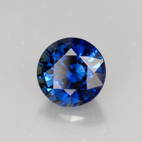 Saphir bleue naturelle coupe roude, 1,59 ct, VVS-VS