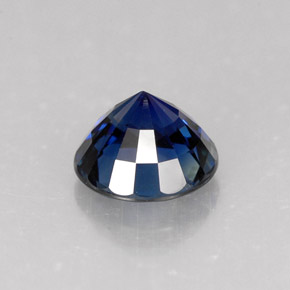 Saphir bleue naturelle coupe roude, 1,59 ct, VVS-VS