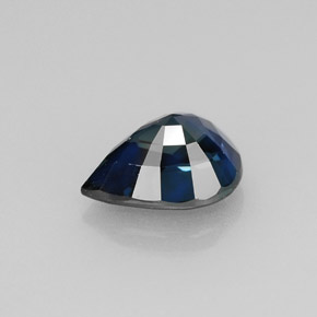 Saphir bleue naturelle en forme de poire, 1,42 ct, VVS