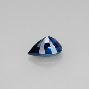 Saphir bleue naturelle en forme de poire, 1,12 ct, VVS