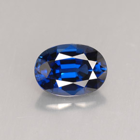 Saphir bleue naturelle coupe ovale, 1,14 ct, VVS-VS