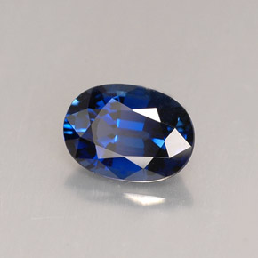 Saphir bleue naturelle coupe ovale, 1,14 ct, VVS-VS