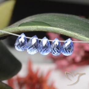 Shop natural 3.34ct Bleu pastel Saphir gems, Briolette, from Sri Lanka at GemSelect. In stock, global shipping!