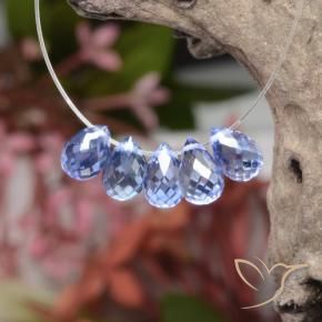 Shop natural 3.88ct Bleu pastel Saphir gems, Briolette, from Sri Lanka at GemSelect. In stock, global shipping!