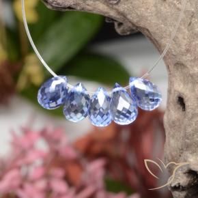 Shop natural 3.88ct Bleu pastel Saphir gems, Briolette, from Sri Lanka at GemSelect. In stock, global shipping!