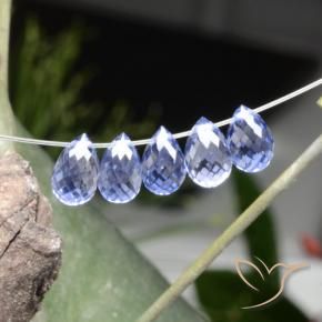 Shop natural 3.97ct Violet Bleu Saphir gems, Briolette, from Sri Lanka at GemSelect. In stock, global shipping!