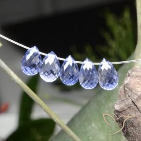 Shop natural 3.97ct Violet Bleu Saphir gems, Briolette, from Sri Lanka at GemSelect. In stock, global shipping!
