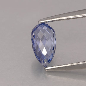 Saphir bleue naturelle briolette, 1,19 ct, VVS