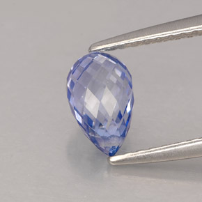 Saphir bleue naturelle briolette, 1,45 ct, VVS-VS