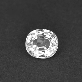 Saphir blanc naturelle coupe ovale, 1,04 ct, VVS-VS