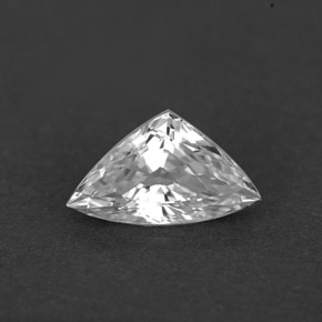 Saphir blanc naturelle trillion, 1,62 ct, VVS