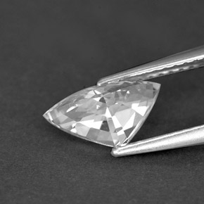 Saphir blanc naturelle trillion, 1,62 ct, VVS