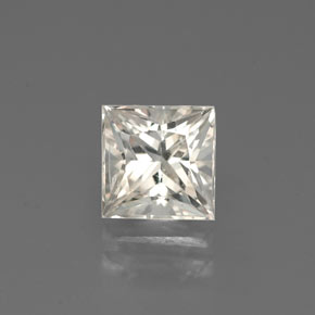 Saphir blanc naturelle carré, 1,49 ct, VVS-VS
