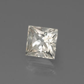 Saphir blanc naturelle carré, 1,49 ct, VVS-VS