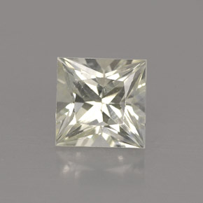 Saphir jaune naturelle carré, 1,56 ct, VVS-VS