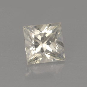 Saphir jaune naturelle carré, 1,56 ct, VVS-VS