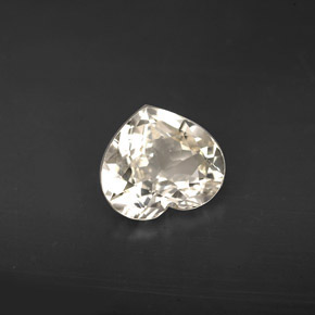 Saphir blanc naturelle forme de coeur, 1,77 ct, VVS-VS