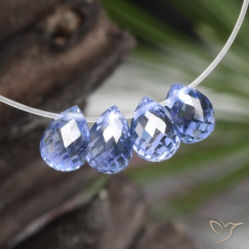 1.69ctw Naturel Bleu pastel Saphir, Briolette, VVS-VS