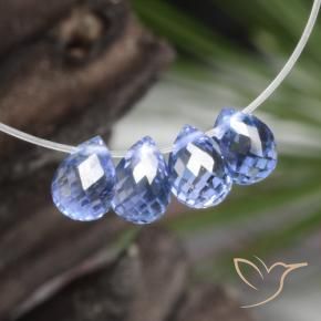 Shop natural 1.69ct Bleu pastel Saphir gems, Briolette, from Sri Lanka at GemSelect. In stock, global shipping!