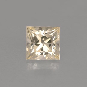 Saphir jaune naturelle carré, 1,01 ct, VVS-VS