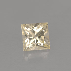 Saphir jaune naturelle carré, 1,01 ct, VVS-VS