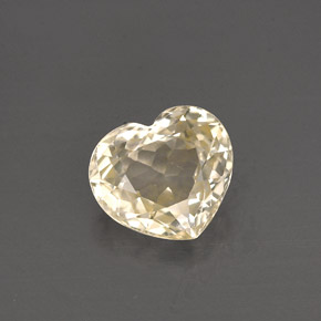 Saphir jaune naturelle forme de coeur, 1,54 ct, VVS-VS