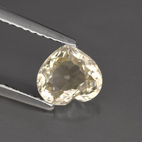 Saphir jaune naturelle forme de coeur, 1,54 ct, VVS-VS
