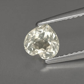 Saphir jaune naturelle forme de coeur, 1,15 ct, VVS-VS