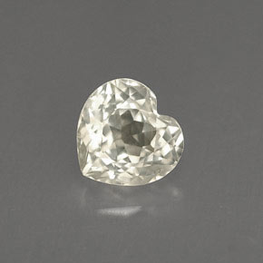Saphir jaune naturelle forme de coeur, 1,15 ct, VVS-VS