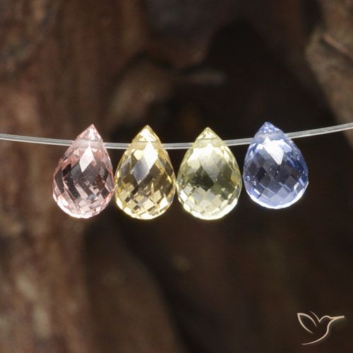 Achetez naturel 2.48ct Multicolore Saphir gems, Briolette, En provenance Tanzanie chez GemSelect. En stock, livraison internationale!
