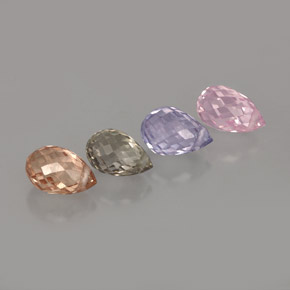 Achetez naturel ct multicolore saphir gems, briolette, en provenance tanzanie chez gemselect. en stock, livraison internationale!