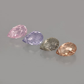Achetez naturel ct multicolore saphir gems, briolette, en provenance tanzanie chez gemselect. en stock, livraison internationale!