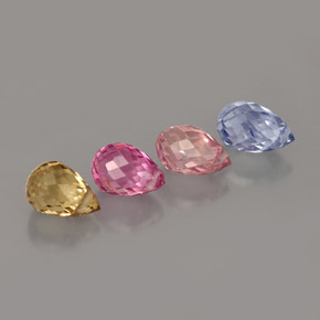 Achetez naturel ct multicolore saphir gems, briolette, en provenance tanzanie chez gemselect. en stock, livraison internationale!