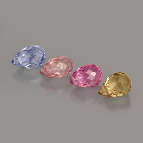 Achetez naturel ct multicolore saphir gems, briolette, en provenance tanzanie chez gemselect. en stock, livraison internationale!