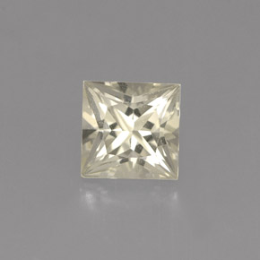 Saphir jaune naturelle carré, 0,96 ct, VVS-VS