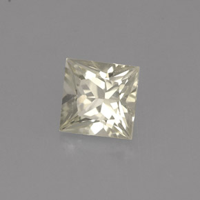 Saphir jaune naturelle carré, 0,96 ct, VVS-VS