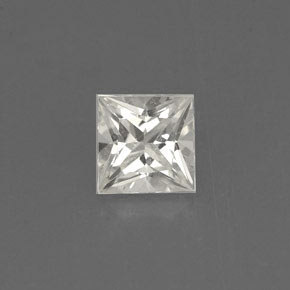 Saphir jaune naturelle carré, 0,75 ct, VVS-VS