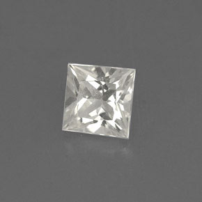 Saphir jaune naturelle carré, 0,75 ct, VVS-VS