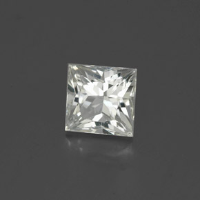 Saphir blanc naturelle carré, 1,36 ct, VS
