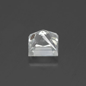 Saphir blanc naturelle carré, 1,36 ct, VS