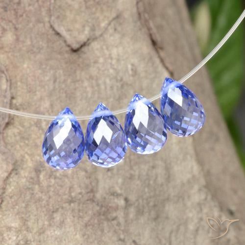 Achetez naturel 2.56ct Violet Bleu Saphir gems, Briolette, En provenance Sri Lanka chez GemSelect. En stock, livraison internationale!