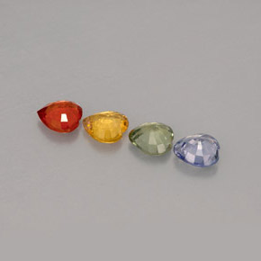 Achetez naturel ct multicolore saphir gems, forme de coeur, en provenance sri lanka (ceylan) chez gemselect. en stock, livraison internationale!