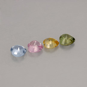 Achetez naturel ct multicolore saphir gems, forme de coeur, en provenance sri lanka (ceylan) chez gemselect. en stock, livraison internationale!