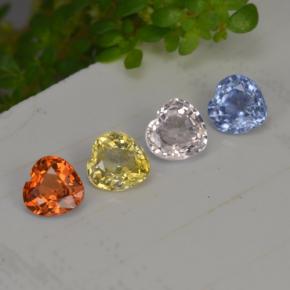 Achetez naturel 1,12ct multicolore saphir gems, forme de coeur, en provenance sri lanka chez gemselect. en stock, livraison internationale!