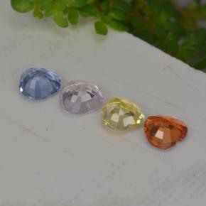 Achetez naturel 1,12ct multicolore saphir gems, forme de coeur, en provenance sri lanka chez gemselect. en stock, livraison internationale!